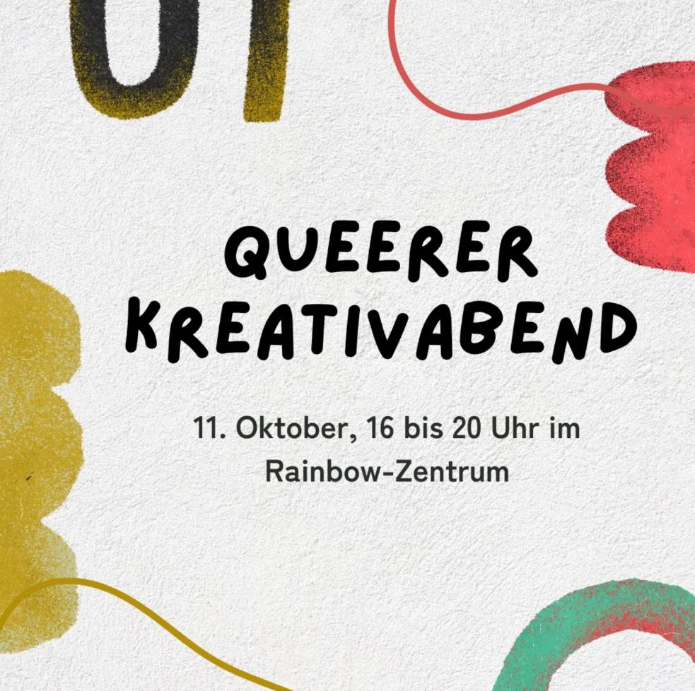 Queerer Kreativabend am 11. Oktober im Rainbow Zentrum, Aachen