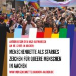 Menschenkette als starkes Zeichen für queere Menschen in Aachen